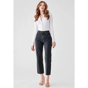 DL1961 Marianna Hewitt Jeans Women 28‎ High Rise Vintage Straight Charcoal NWT